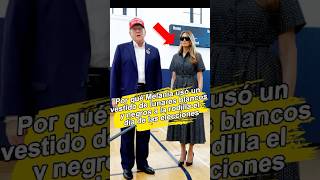 ¿Por qué Melania usó un vestido de lunares blancos y negros a la rodilla el día de las elecciones [upl. by Akimihs945]