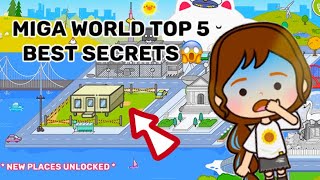 MIGA WORLD TOP 5 BEST SECRETS😱🫣  Miga World Shine✨ [upl. by Ylenaj709]