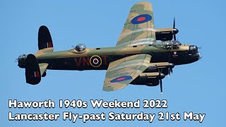 Lancaster flypast at Haworth 21 May 2022 [upl. by Eesak129]