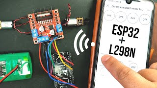 How to control 2 DC motors with ESP32 and L298N with mobile phone and Blynk app [upl. by Naivatco]