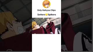 Setters and spikers anime haikyuu haikyuuedit shorts [upl. by Hainahpez]