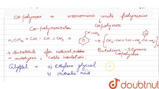 What are copolymers  Give chemical equation for the preparation of glyptal [upl. by Grayce643]