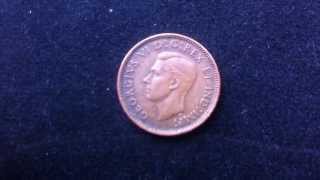 Coins  Canadian Penny 1945 Coin aka quotonecent piecequot or quotGeorge VI Pennyquot [upl. by Dulci792]