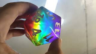 BIG MULTICOLOR TRANSLUCENT D20 DICE [upl. by Idyh588]