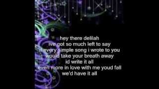 Hey there Delilah Lyrics [upl. by Ebbarta302]