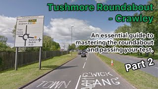 How to negotiate a three lane roundabout spiral design  Tushmore Gyratory Crawley  Part 2  OLD [upl. by Gauntlett]