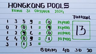 PREDIKSI HK 31 OKTOBER 2024  BOCORAN TOGEL HK MALAM INI  RUMUS KEPALA HK [upl. by Annodahs]