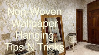 DIY Wallpaper Hanging Four Tips N Tricks  Spencer Colgan [upl. by Akkahs]