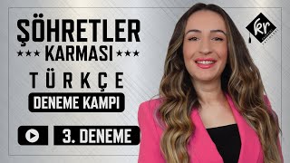 Deneme3  Şöhretler Karması 10lu TYT Türkçe Denemesi Çözümleri [upl. by Michal828]