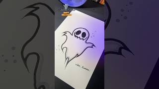 👻🎃 Easy draw Ghost on Halloween shorts [upl. by Nehcterg516]