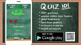 QUIZ 101 FREE quiz game you can play OFFLINE [upl. by Wandis]