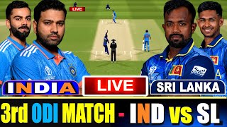 🔴 Live IND Vs SL 3rd ODI  Live Scores amp Commentary  India vs Sri Lanka LIVE [upl. by Baylor]