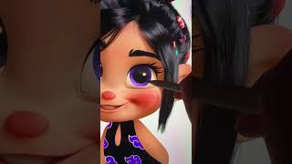 Glowup Vanellope 🎀 art artist artwork glowup glowupchallenge glowupdisney disney shorts [upl. by Yahsram]