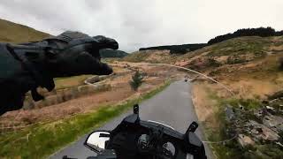 Motorcycling around Llyn Brianne Reservoir Wales [upl. by Anitan]