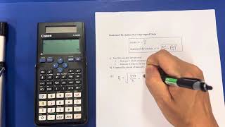 Example on Finding Standard Deviation of Ungrouped Data Using CANON F960SG Calculator [upl. by Studley556]