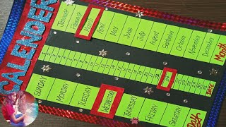 DIY Paper CalendarCalendar Chart For SchoolHandmade Wall CalendarDIY Calendar School Project Idea [upl. by Dominica]