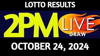 Lotto Result Today 200 pm draw October 24 2024 Thursday PCSO LIVE [upl. by Barra]