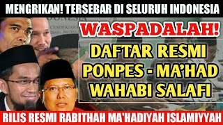 WASPADALAH Berikut Daftar Resmi Mahad Wahabi terafiliasi terooriismme yg tersebar di Indonesia [upl. by Eldrida]