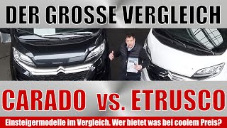 Der große Vergleich bei den Einsteigerklassen Carado Van V 337 vs Etrusco Van V 660 SB Wohnmobil [upl. by Padraig]