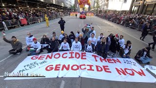 Arrests Made in Macys Thanksgiving Day Parade ProPalestine Flash Protest November 23 2023 [upl. by Einahpet]