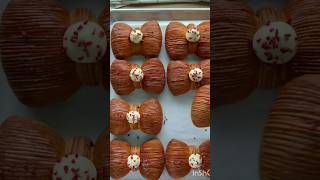 Bow Pastries🎀🥐 bowsyoutube ytshorts baking newyork italy jisoo trending barbie kidslove [upl. by Ttreve]