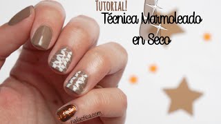 Tutorial Técnica Marmoleado en Seco  NAILACTICA [upl. by Etnemelc]