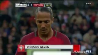 Bruno Alves DISGUSTING red card challenge on Harry Kane [upl. by Bowne]