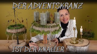 ADVENTSKRANZ  MODERN und ANDERS  WUNDERSCHÖNE DIY  IDEE [upl. by Nitas902]