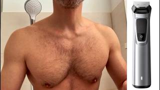 How to Chest Shave using Philips Multigroom Series 7000 [upl. by Hurlow906]