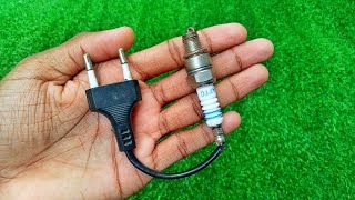 How to make a simple welding machine from spark plug at hmoe Discover the secret tricks [upl. by Asiaj]