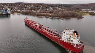 The Thunder Bay cargo ship arriving from Thunder Bay to Midland on November 10 2024 [upl. by Belicia]