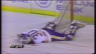 Malarchuk incident  Goalies react 1989 [upl. by Cantu16]