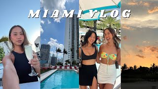 MIAMI TRAVEL VLOG ☀️ pool party restaurants hotel tour beach  TheresaTrends [upl. by Animsay]