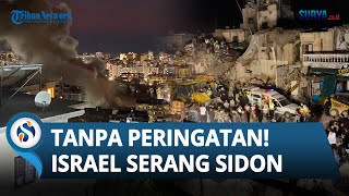 Pakai Jet Tempur Israel Serang Kota Sidon Lebanon Tanpa Peringatan 10 Warga Tak Bersalah Tewas [upl. by Seditsira]