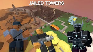 Tower Defense Simulator JAILED TOWERS CROSSROADS [upl. by Annekim]