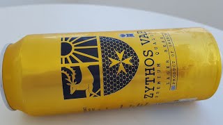 Zythos Vap Beer Premium Quality Lager Beer Product of Greece Unboxing 2021 [upl. by Acul520]