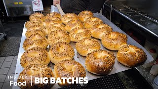 How New Yorks Best Bagel Shop Makes 100000 Bagels By Hand Every Week  Big Batches  Insider Food [upl. by Heintz]