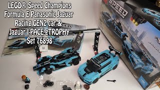 LEGO Formula E Panasonic Jaguar Racing GEN2 car amp Jaguar IPACE eTROPHY Speed Champions Set 76898 [upl. by Telfer332]