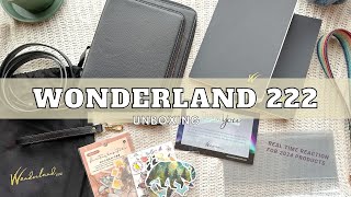 WONDERLAND 222 UNBOXING  2024 Products  A5 Unstacked Weekly Planner  Talking Series [upl. by Ahsinrat536]