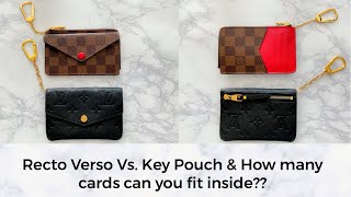 Louis Vuitton Recto Verso VS Empreinte Key Pouch Wear amp TearWhat Fits Is it worth it [upl. by Clare]