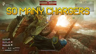 CHARGER HELL Versus ONE QUASAR  Helldivers 2 [upl. by Grory]