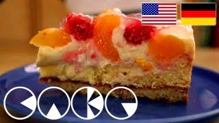 APRIKOSENHIMBEERKUCHEN Rezept  APRICOTE RASPBERRY CAKE Recipe [upl. by Ecirpac]