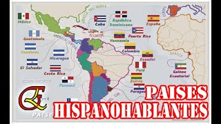 Spanish speaking countries capitals and flags  Países hispanohablantes Capitales y banderas [upl. by Natsrik749]