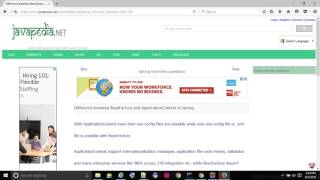 Difference between BeanFactory and ApplicationContext in spring  javapedianet [upl. by Namhar936]