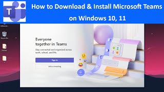 How to Download amp Install Microsoft Teams in Windows 10 11 [upl. by Adorl]