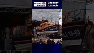 EXMOUTH SHANNON LIFEBOAT LAUNCH lifeboat sea beach boat [upl. by Eohce206]