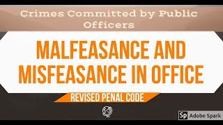 REVISED PENAL CODE Book 2 Malfeasance and Misfeasance of Office AUDIO CODAL [upl. by Becket323]