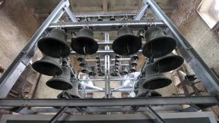 160628 MVI 6796 Bells chiming inside the Lakenhalle Ieper Belgium [upl. by Leiso]