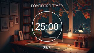 255 Pomodoro Timer ★︎ 4 Hours Study 🎶 Lofi Music and Rain Sound To Focus On Study  Focus Station [upl. by Bethany]