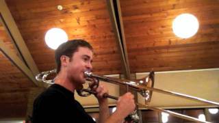 JS Bach  Prelude from Cello Suite No 2 on trombone [upl. by Ok]